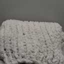 L'AGRATY Chunky Knit Blanket Throw - Soft Chunky Throw Blanket 50''x60'': 100% Hand Kintted Chenile Crochet Throw Blanket for Couch - Large Cable Knit Chunky Blanket for Home Decor(Grey)