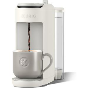 Keurig K-Mini Mate Plus Single-Serve K-Cup Pod Coffee Maker, Compact, 3 Cup Sizes, Brew Over Ice and Strong Button Features, 50 oz Removable Reservoir, Warm Stone