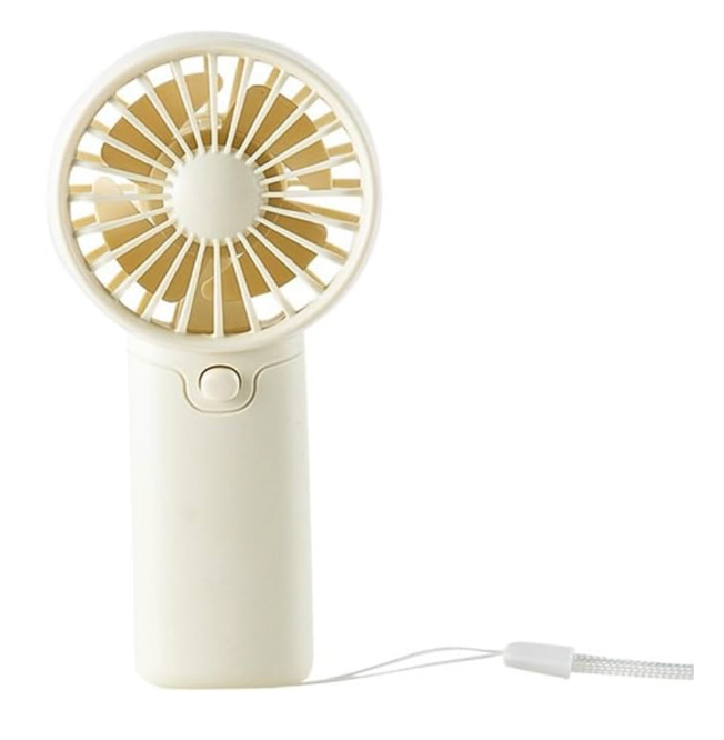 FINEDAYS Handheld Fan,Personal Rechargeable Hand Fan Portable Small Fan with 3 Speeds USB Rechargeable Hand Fan summer electric mini electric fan (White2)