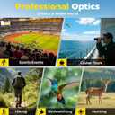 12x42 UHD Binoculars for Adults High Powered Waterproof Large View with Clear Vision & Compact Binocular Essentials for Hunting Camping Cruise Travel Bird Watching Sports