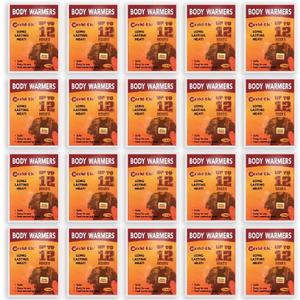 WORLD-BIO Body Warmers for Cold Weather, Heat Warmer Patch Disposable with Adhesive Backing Gives Hours Warm - 12/20/32/40 Packs, Hand Warmers Long Lasting Safe Natural Odorless