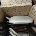 GOFLAME Dining Chairs Set of 4, Upholstered Mid-Back Kitchen Chairs with Solid Rubber Wood Frame, Curved Backrest & Padded Seat Cushion, Modern Armless Side Chairs for Dining Room, Beige