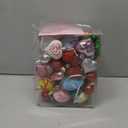 30Pcs Heart Ornaments,Pink and Red Heart Shaped Valentine's Day Tree Decorations for Wedding,Birthday