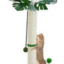 Go Pet Club 38" Tall Cat Scratching Post with Sisal Rope, Interactive Dangling Balls and Spring Ball