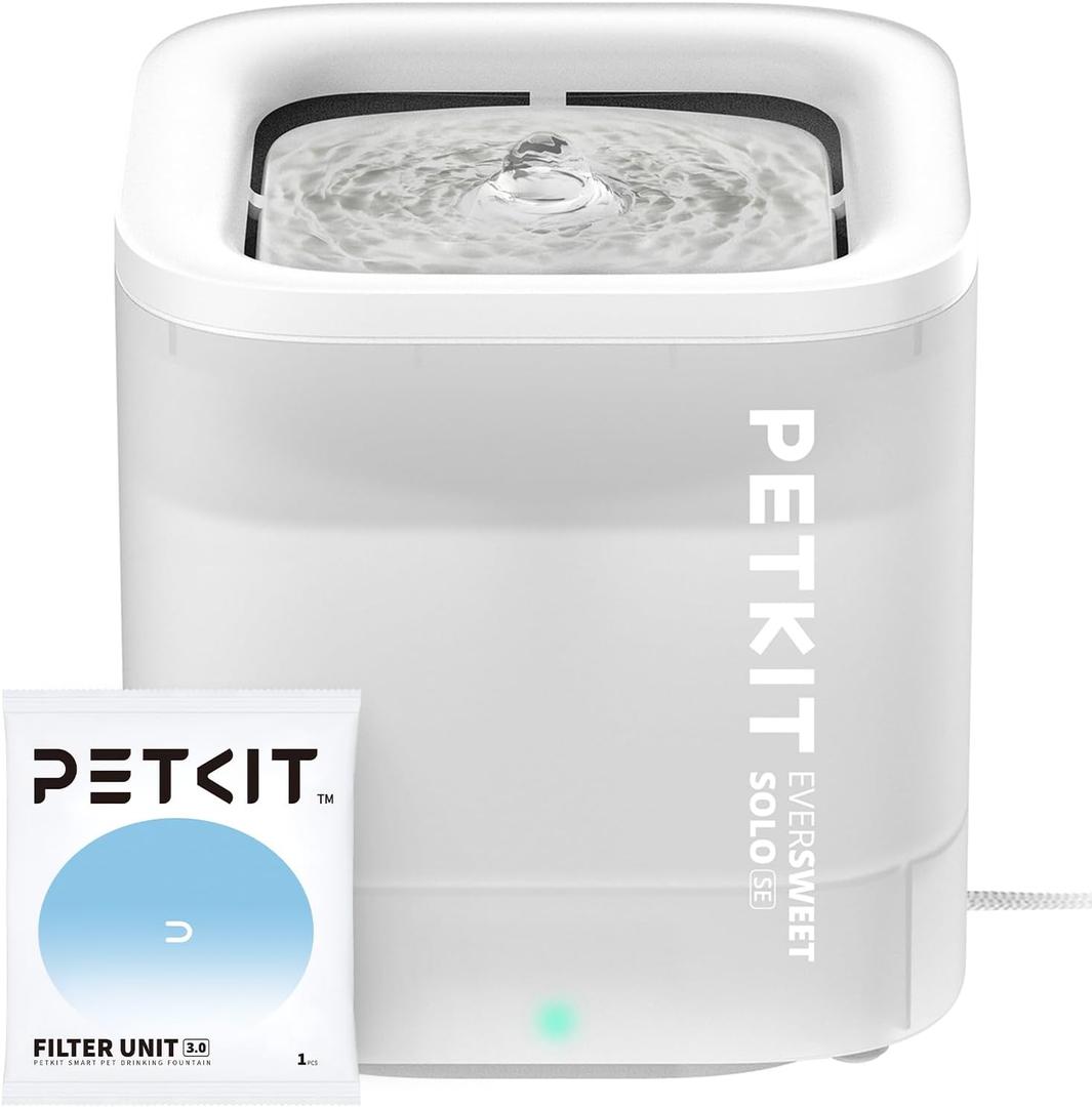 PETKIT New Cat Water Fountain with Wireless Pump, Ultra Quiet 65oz/1.85L Pet Water Fountain for Cats and Dogs Inside, Detachable Design Easy to Clean and Assemble, Filters Included