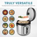 Aroma Housewares Professional Plus ARC-5000SB 20 Cup (Cooked) Digital Rice Cooker, Food Steamer, Slow Cooker, Stainless Exterior/Nonstick Pot, Silver, Black, 10-cup uncooked/20-cup cooked/4QT