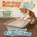 12-Pack Disposable Litter Boxes for Cats: 8/12/16 Portable Leak-Proof & Odor Control Tray for Kitty Foster Cats Indoor Travel 17.5''x13.6'' Litterbox Liner