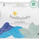 HealthyBaby Non-Toxic Diapers for Sensitive Skin - Size 1, 84 CountEWG Verified & Microbiome-Friendly. Made with organic cotton & plant-derived materials. 12-hour leak protection. TCF.