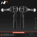 A-Premium 2 x Front Outer Tie Rod Ends, Compatible with Chrysler 200 11-14, Sebring 07-10, Dodge Avenger 08-14, Caliber 07-12, Journey 09-18, Jeep Compass 07-17, Patriot 07-17