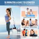 Foot and Calf Stretcher Stretching Strap For Plantar Fasciitis, Heel Spurs, Foot Drop, Achilles Tendonitis & Hamstring. Yoga & Leg Stretch Strap. (Blue)