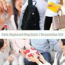 3 PCS Keyboard Fidget Toy, Quiet & Loud Fidget Keyboard Toys to Release Stress, Portable Linear & Separate Fidget Keyboard Keychain, Silent Keyboard Fidget Clicker for Quiet Sense