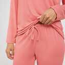 Real Essentials 2 Pack: Women's Pajama Set - Choose from Short Sleeve with Pocket or Long Sleeve without Pocket
