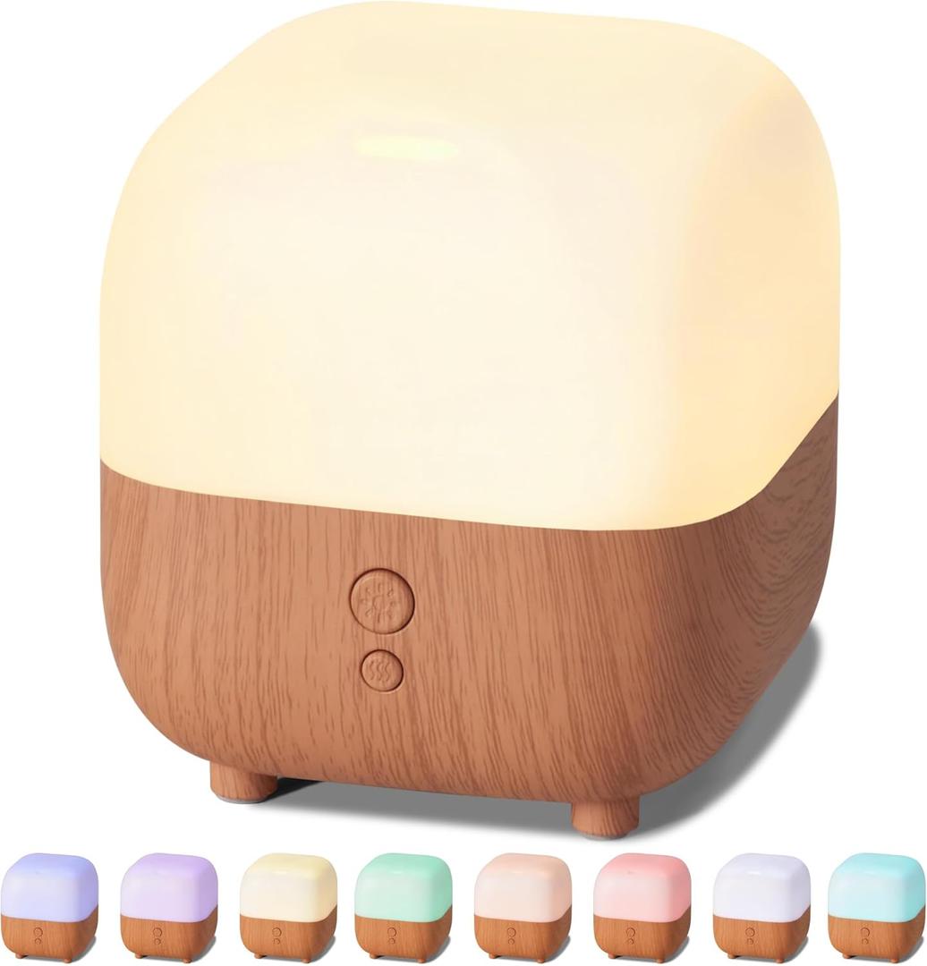 InnoGear 150ml Essential Oil Diffuser, 5-in-1 Diffusers for Home Scent 8 LED Color Aromatherapy Diffuser Air Desk Mini Humidifier Small Vaporizer Aroma Diffuser for Computer Laptop Office, Medium (Yellow)