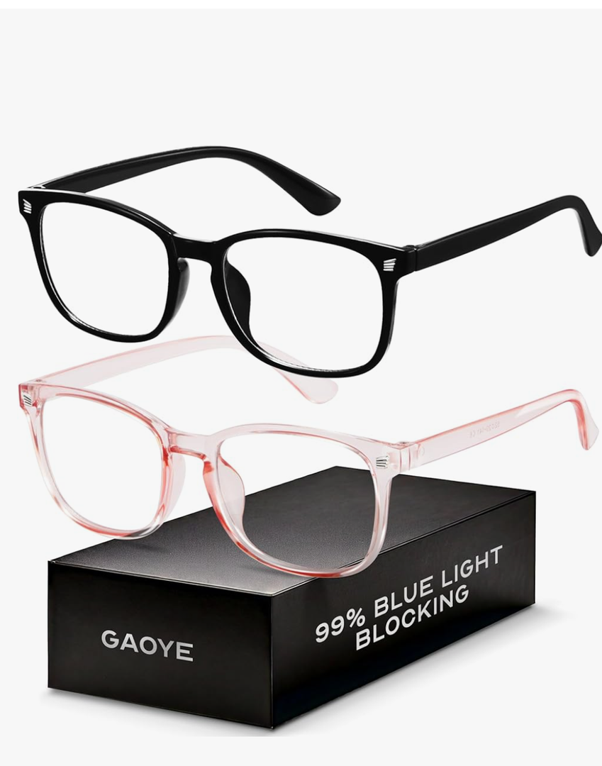 Blue Light Blocking Glasses - Fashion Square Fake Eyeglasses, Anti UV Ray Computer Gaming Glasses Blue Blockers for Women/Men