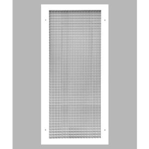 HVAC Premium 8'' x 22'' or 22'' x 8'' Cube Core Eggcrate Return Air Grille - Aluminum Rust Proof - HVAC Vent Duct Cover - White [Outer Dimensions: 9.75 x 23.75]