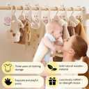 Esmorah Baby Gift Set, Baby Shower Gifts, Monthly Baby Milestone Signs & Baby Clothes Dividers Organizer(21 pcs), Hello World Sign - Unique Newborn Gifts for Boys and Girls (Pink)