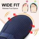 Spesoul Wide Womens Walking Shoes Adjustable Diabetic Shoes Breathable Zero Drop Barefoot Shoe Neuropathy Edema Nursing Shoe Wide Width Sneakers, size 43 (Blue)