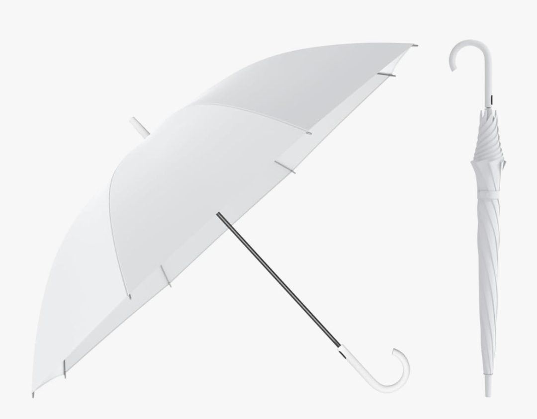 RUMBRELLA UV Stick Umbrella Auto Open UPF 50+ with J Hook Handle 51IN