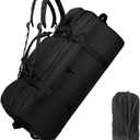 Rolling Duffle Bag with Wheels, 90L 32-inch Large Foldable Travel Duffel Bags Durable Tear-resistant Heavy-duty Luggage Bag (Black)