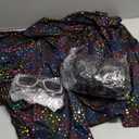 Lydoesy Women 70s Disco Costume 8 PCS Disco Outfit for Halloween Cosplay Party Size XXL