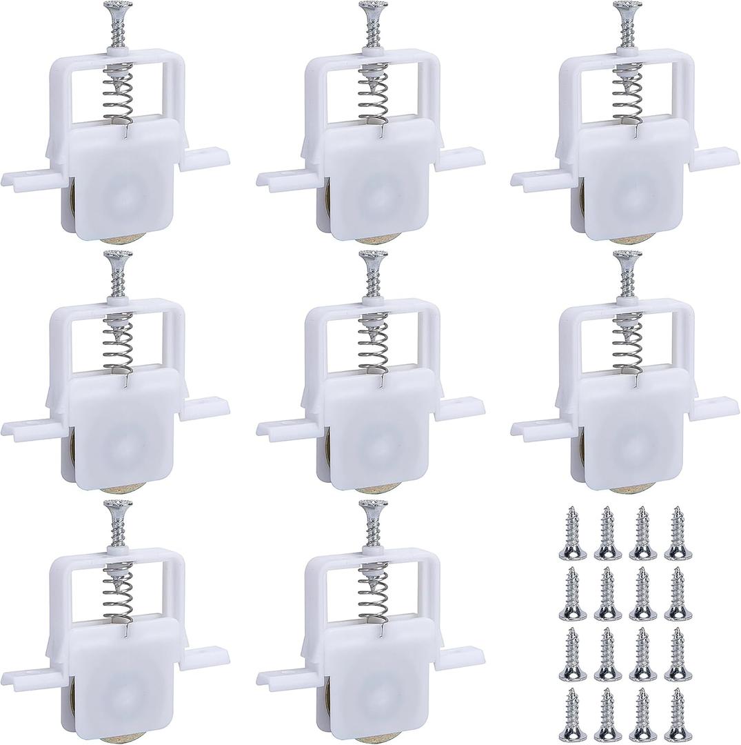 8 Pcs Screen Door Roller Wheel Replacements, Sliding Screen Door Rollers for B691 and B695, Screen Door Wheel Replacements Hardware with 1 Inch Concaved Steel Ball Bearing