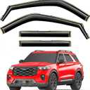 in-Channel Window Rain Guards Fit for Ford Explorer 2020 2021 2022 2023 2024 2025 2026 Extra Durable Window Visors Window Deflectors Vent Visors Vent Shades Car Accessories-4 Pack 2-Q10