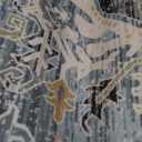 Area Rug 69, Large Vintage Boho Rug,Ultra-Soft Low Pile, Washable, Non Slip,Stain Resistant, Printed Carpet for Living Room Bedrooms Playroom Office Kitchen, Light Blue