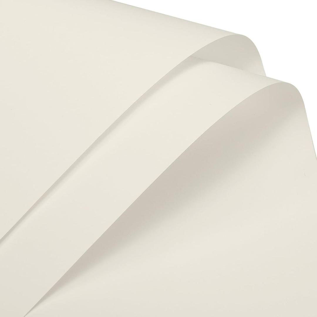 MECCANIXITY Pearlescent Film Flower Wrapping Paper 22.8x22.8 Inch Waterproof for DIY Crafts, Gift/Gift Box Packaging Light Beige Pack of 10