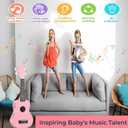 21 Inch Carbon Fibre Kids Toddler Child Children Acoustic Guitar Ukulele Musical Instruments Ideal for 3-9 Year Old Boys Girls Gifts (Pink)