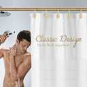 Gold Shower Curtain Hooks, Set of 12, Rust Resistant, Heavy Duty, Decorative Acrylic Shower Curtain Rings