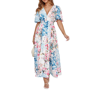Women's Floral Maxi Dress Summer Fall Wedding Guest Dress
 XL Women's Floral Maxi Dress Summer Fall Wedding Guest Dress
 XL