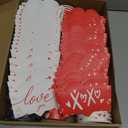 50 Pcs Disposable Paper Cups with Lids and Sleeves 16 oz Red White Hearts Paper Coffee Cups for Wedding Anniversary Party Supplies