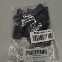 1/2" x 1 1/2" Rectangle Tubing End Caps, 13mm x 38mm Tubing Post End Cap Black Plastic Plugs, Chair Glide Floor Protector (16 Pack)