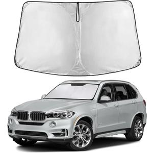 EcoNour Windshield Sunshade Compatible for BMW X5 2019-2024 2025 2026, Sun Visor for Front Windshield & Window Sun Shade Cover, UV Heat Blocker & Protector, Car Accessories