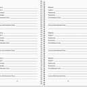 2 x Softcover Spiral-Bound Black and White Pattern Internet Address & Password Keeper Book, 94 pages; 5" x 8-1/2"