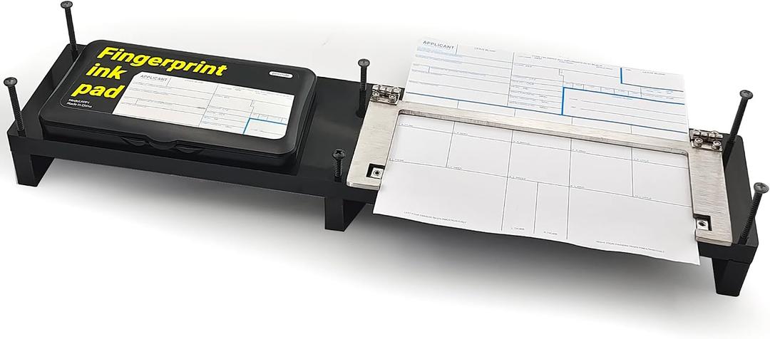 Prismite Fingerprint Kit, with Card Holder and Large Ink Pad, Black, FPP3