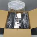 BZZMMB 24.5" Black Lamps Set of 2, Modern Table Lamps for Living Room with USB C+A Ports, Creative Stripe Touch Lamps for Nightstand, 2 Bulbs Included