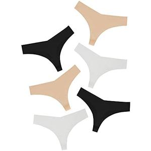DEANGELMON Seamless Thongs for Women No Show Thong Underwear Women Comfortable Multiple Pack M, Set of 3
