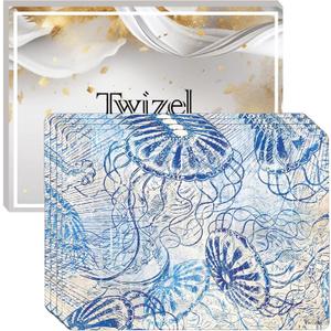 Ocean Cork Placemat Set of 4 - Jellyfish Cork-Back Heat Resistant Place Mats, 16"x13" Sunmmer Table Mats for Farmhouse Holiday Dining Party