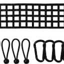 Truck Tailgate Net 60''x18'' Heavy Duty Tailgate Cargo Net for Pickup Truck Bed Organizer with Reflective Stripes Suitable for Trailer, Boat, SUV