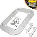 Billet Aluminum Battery Tray Battery Hold Down Bracket Kit - Compatible with Optima Blue Top/Yellow Top/Red Top D34/78 (34/78, 34, D34, D34M, 34M) - Trunk Mount Tray Hardware for Racing & Car Audio