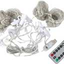 USB-Powered LED Copper Wire String Lights, 8 Modes with Hooks, Waterproof for Indoor and Outdoor Decoration