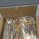 Rubtlamp 180Pcs Gold Plastic Silverware,Luxury Gold Plastic Cutlery,Heavy duty Golden Disposable Flatware, Utensils Set Disposable Include 60Gold Forks,60Gold Spoons,60Plastic Knives for Party,Wedding