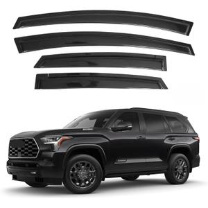 IG Window Visors Fit for 2008-2022 Toyota Sequoia, Out-Channel Rain Guards Vent Wind Deflectors 4PC, Car Accessories for 08-22 Sequoia