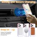Magnetic for iPhone 13 Pro Case [Compatible with MagSafe] with 2X Screen Protector, Military-Grade Slim Shockproof Phone Cover Translucent Anti-Fingerprint for iPhone 13 Pro 6.1'', Pink-Purple