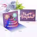 2 x 34th Birthday Cards, Light and Music Birthday Cake Happy Birthday Card, 3D Pop Up Birthday Gift Greeting Card for Women Men Wife Husband Friends