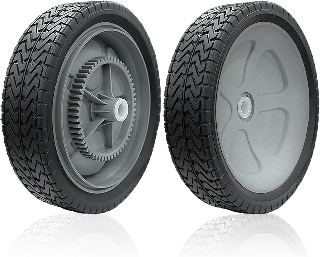 40987 Lawn Sweeper Wheel Tire Complete Assembly Set Compatible with Craftsman Tow-Behind Lawn Sweeper 2 PCS