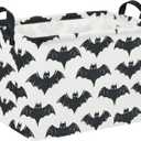 Batman Baskets for Kids Gift Basket Empty for Boys and Girls Rectangular Toy Storage Bins Organizer Bin Box Cute Bat Room Decor for Home(Black Bats)