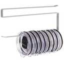 Tumbler Lid Organizer, Horizontal Tumbler Lid Storage Hook Up to 10 Lids, Space Saving Cup Lid Holders Under Cabinet Tumbler Lid Hook for Kitchen Organizer and Storage, Paper Towel Rack Hanger (Gray)