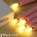 FREEPOWER Pink LED Taper Candles with Remote Flameless Battery Operated Window Candles with 3D Black Wick& Cycle Timer for Table Centerpieces, Christmas and Home Decor, Pack of 6